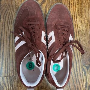 Marshalls Women's Brown and Pink Suede Sneakers